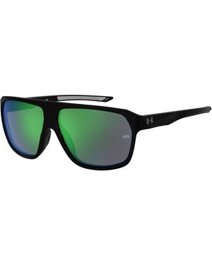 Under Armour Black Resin Sunglasses - Green
