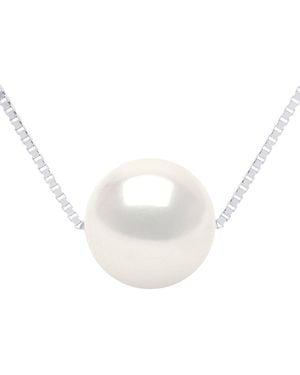 Ateliers Saint Germain Necklace Real Cultured Freshwater Pearl Round 9-10 Mm - White