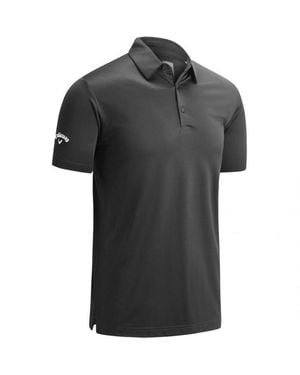 Callaway Apparel Swing Tech Solid Colour Polo Shirt (Asphalt) - Black