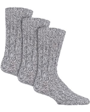 Country Pursuit 3 Pack Wool Boot Socks - Grey