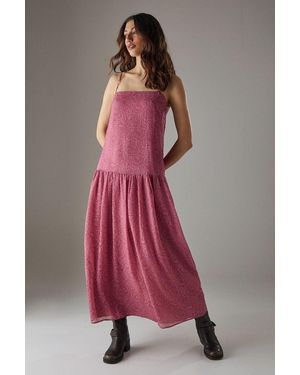 Warehouse Organza Strappy Tier Maxi Dress - Multicolour