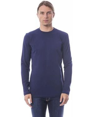 Verri Long Sleeve Crew Neck Tshirt Classic Style - Blue