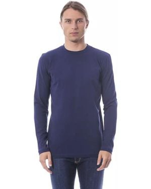 Verri Long Sleeve Crew Neck Tshirt Classic Style - Blue