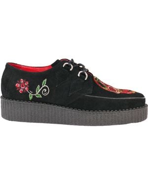Jeffery West Muse 'Memento Mori' Suede Skull Brothel Creeper Leather - Black