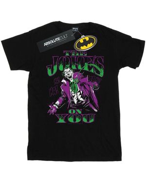 Dc Comics Joker The Joke's On You T-Shirt Cotton - Black