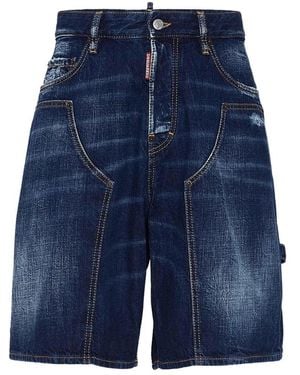 DSquared² Dark Semplice Carpenter Shorts Marineblauw