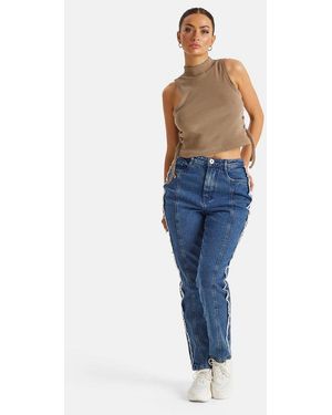 Urban Bliss Fray Seam Detail Wrath Jean - Blue