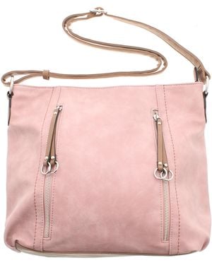Wynsors Hobo Crossbody Bag Lovely Zip Fastening Soft - Pink