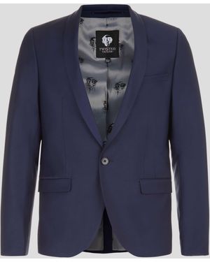 Twisted Tailor Ellroy Skinny Fit Wool Jacket - Blue