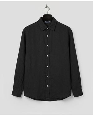 Giesto Oversized Cotton Woven Shirt - Black
