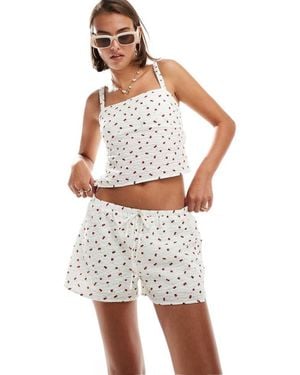 ASOS Textured Shorts - White