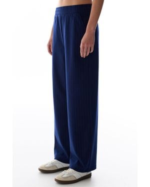 Penti Striped High Waist Trousers - Blue