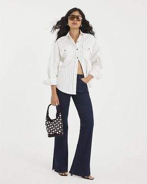 River Island Flared Jeans High Rise - White