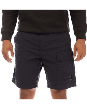 C.P. Company 50 Fili Stretch Cargo Shorts - Black