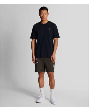 Lyle & Scott And Thistle Club Embroidered Shorts - Blue