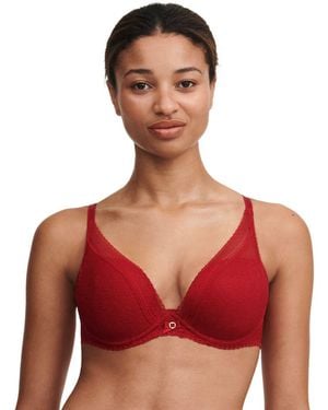 Chantelle Festivité Plunge T-Shirt Bra - Red