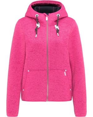 Icebound Gebreide Fleece Jas Melange - Roze