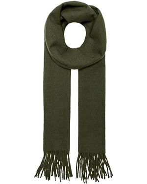 Only & Sons Large Long Soft Thick Wool Shawl Scarf - Green