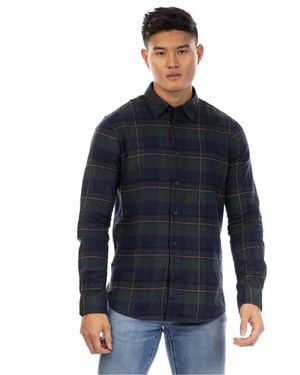 Peter Werth Kidwell Collared Neck Long Sleeve Shirt - Blue