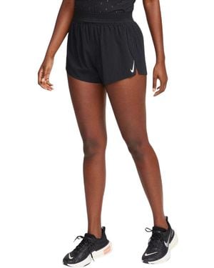 Nike Aero Swift Geplooide Hardloopshort Mid Rise - Blauw