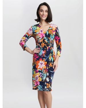 Gina Bacconi Dana Jersey Wrap Dress - White
