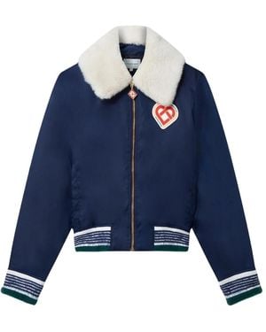 CASABLANCA Nylon Bomber Jackets - Blue