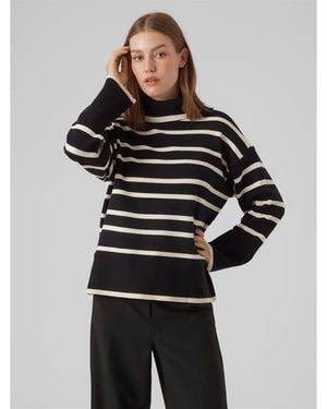 Vero Moda Plovr Turtleneck Relaxed Jumper - Black