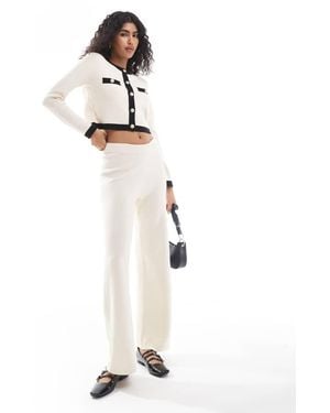 Vero Moda Knitted Wide Leg Trouser Co-Ord - White