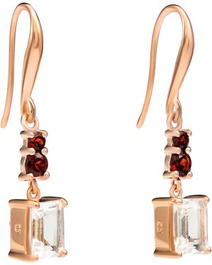 Orphelia 'Fira' 925 Sterling Drop Earrings - White
