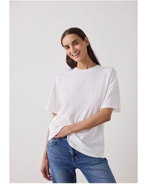 Penti Crew Neck Oversize Cotton T-Shirt - White