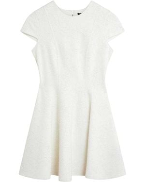 Ted Baker Ladies Codaa Embroidered Ponte Skater Dress - White