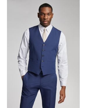 Antique Rogue Bright Slim Waistcoat - Blue