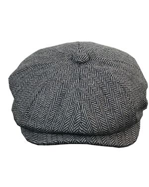 Infinity Leather Peaky Blinders Tweed Gatsby Hat - Grey