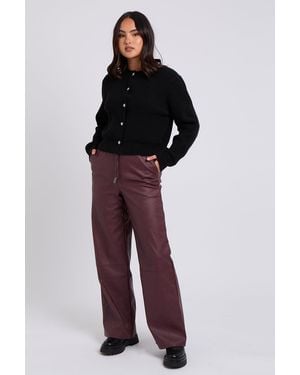 Urban Bliss Elasticated Wide Leg Trouser - Red