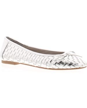Platino Flat Shoes Ballet Flats Chriscross Slip On - Black