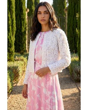Roman Rose Textured Jacket - Pink