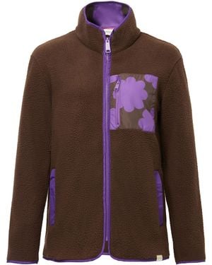 Regatta Ladies Orla Kiely Sun Daisy Borg Full Zip Fleece Jacket - Brown
