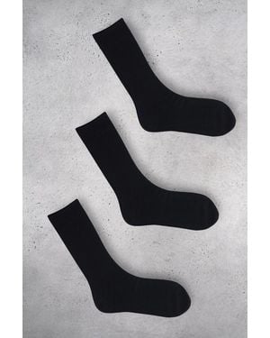 Grimelange 3-Pack Solid Crew Socks - Black