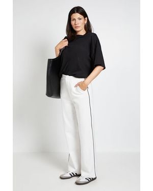 Wallis Ponte Side Stripe Trouser - Black