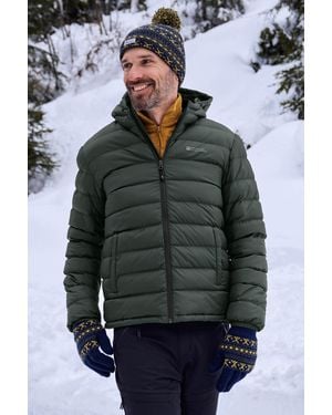 Mountain Warehouse 'Seasons' Padded Jacket With Side Pockets Fur Lined Water Resistant Coat Polyamide - Grey