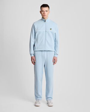 Lyle & Scott Straight Leg Piped Track Trousers - Blue