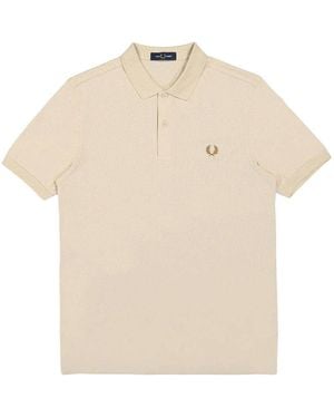 Fred Perry Plain Oatmeal Polo Shirt - Natural