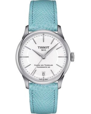 Tissot T-Classic Chemin Des Tourelles Powermatic 80 Watch T1392071601100 Leather - Metallic
