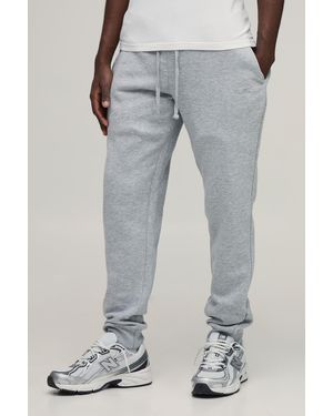 BoohooMAN Essential Bm Signature Regular Fit Jogger - Grey