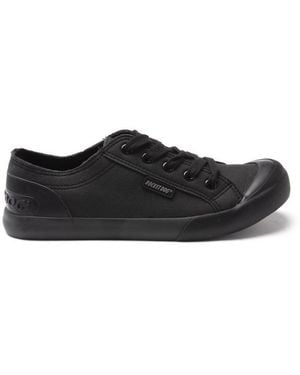 Rocket Dog Jazzin Canvas Fable Lace Up Trainers - Black