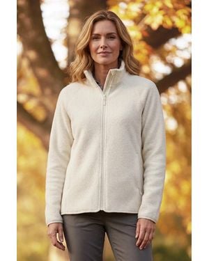Secret Label Full Zip Sherpa Fleece Jacket - Natural