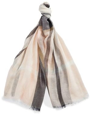 Barbour Maisy Tartan Scarf - Natural
