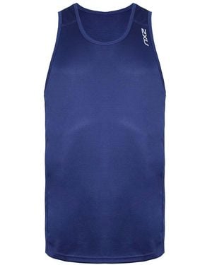 2XU Bsr Active Singlet Top Nylon - Blue