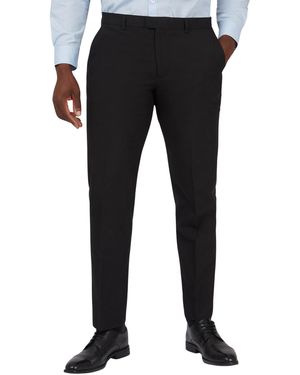 Limehaus Flat Fronted Regular Suit Trousers - Black