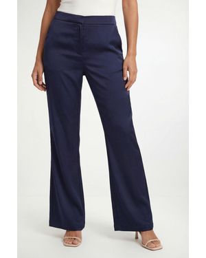 Wallis Satin Wide Leg Trouser Coord - Blue